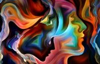 Forces of Nature series. Arrangement of colorful paint and abstract shapes on the subject of modern art, abstract art, expressionism and spirituality