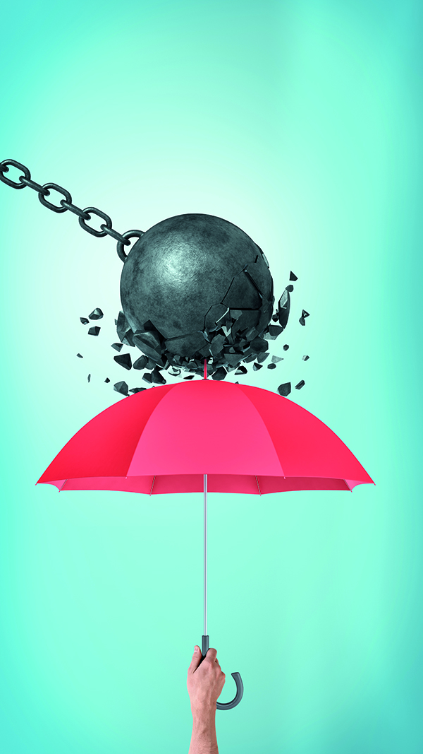 wrecking ball umbrella protection