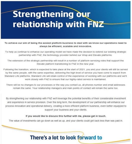 Standard Life offloads staff to FNZ for Elevate platform Money Marketing