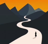 Winding road, journey